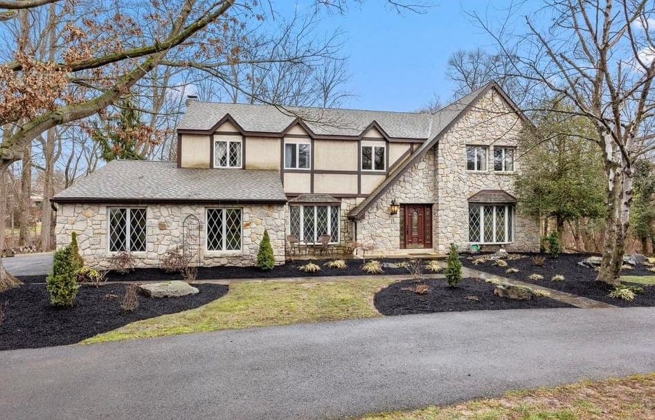Stone Tudor home sold through GoldenTree real estate services in Pennsylvania